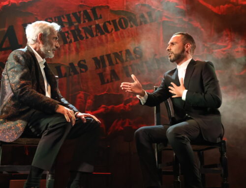 Imanol Arias interpreta un homenaje a la literatura flamenca en el pregón del 64º Cante de las Minas